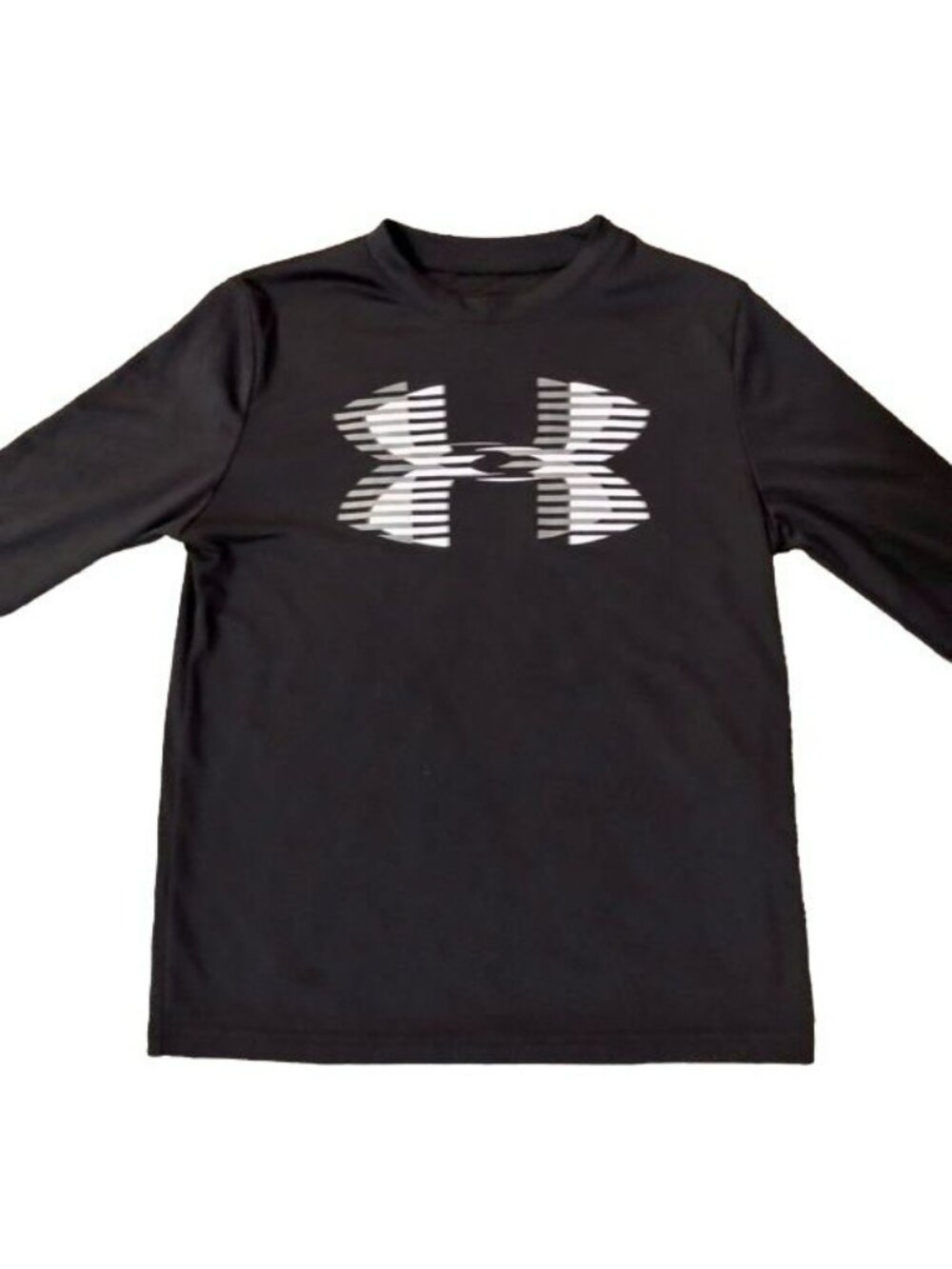 Under Armour HeatGear Boys YSM Black Long Sleeve Shirt Used